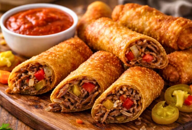 Italian Beef Egg Rolls Recipe