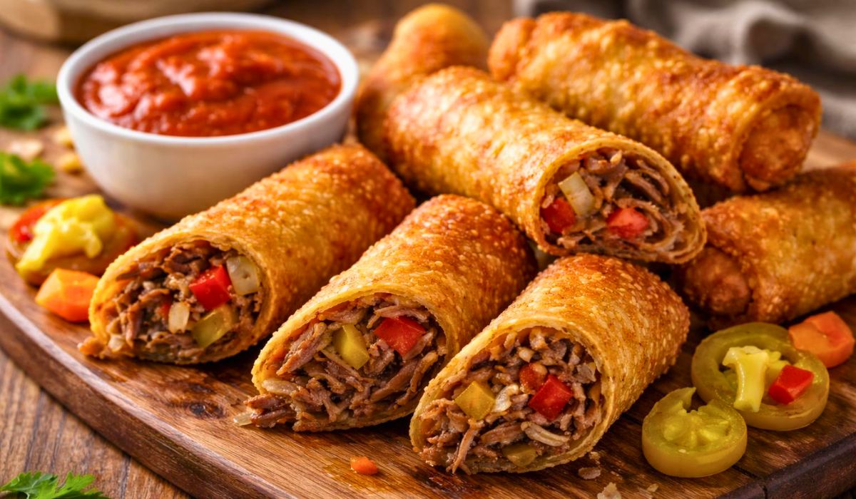 Italian Beef Egg Rolls Recipe