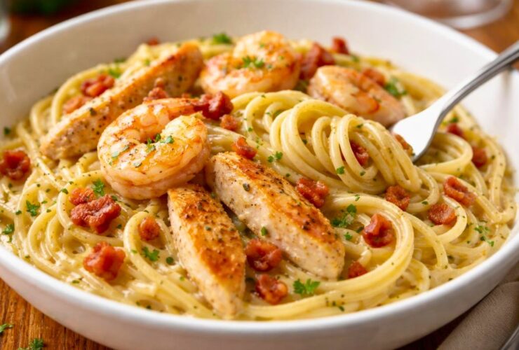 Olive Garden Chicken And Shrimp Carbonara Recip