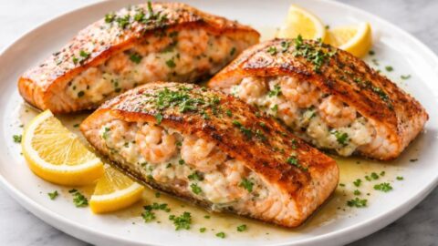 Shrimp Stuffed Salmon Recipe