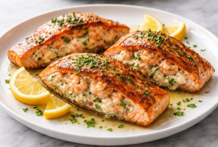 Shrimp Stuffed Salmon Recipe