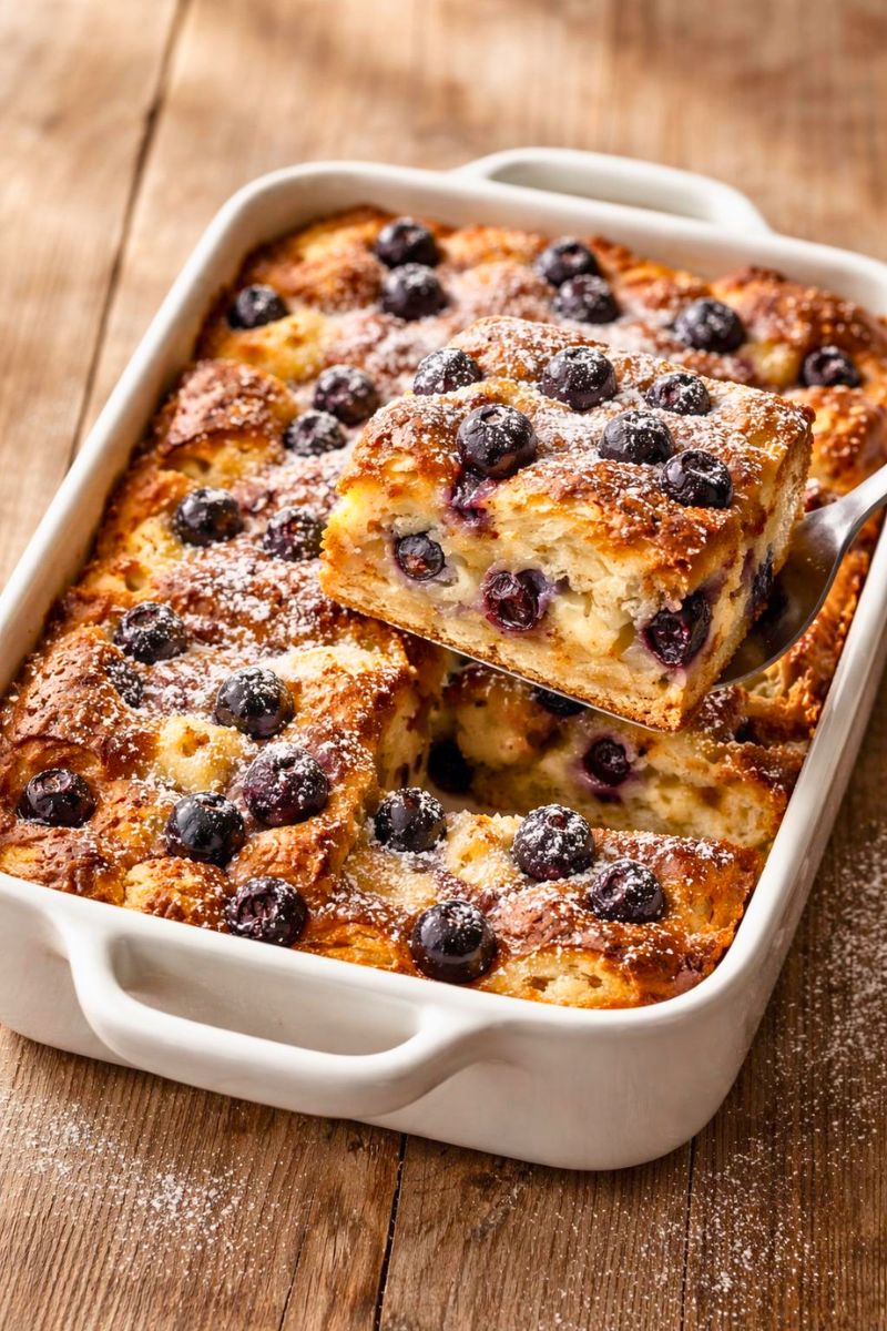 Blueberry Cream Cheese French Toast Casserole Recipe