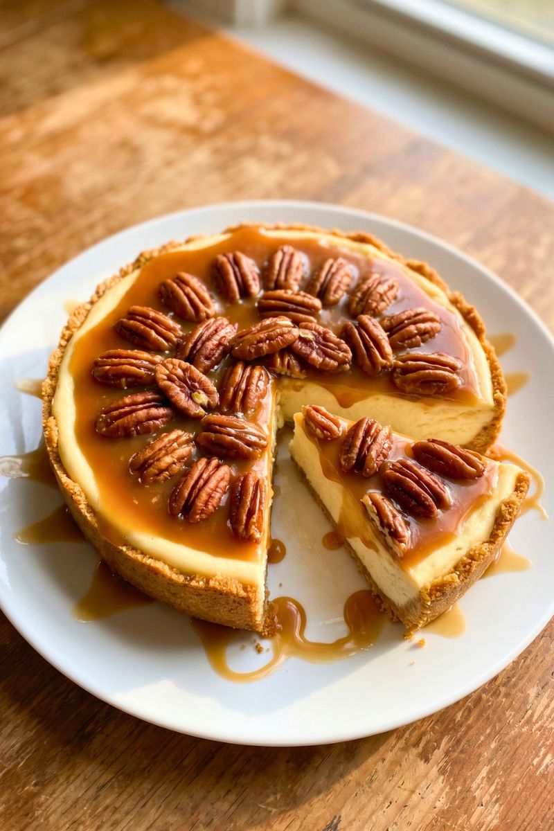 Caramel Pecan Cheesecake Pie Recipe