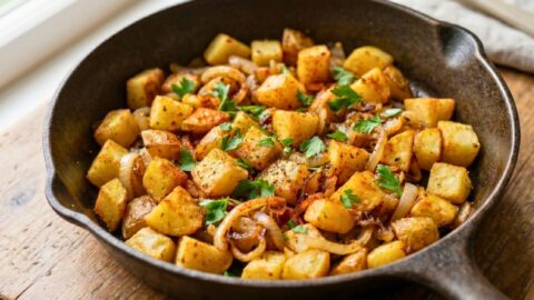 Fried Potatoes With Onions Recipe