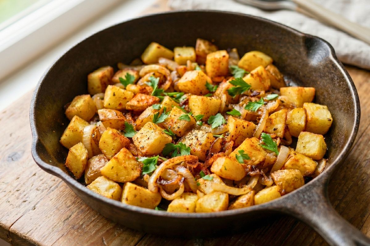 Fried Potatoes With Onions Recipe