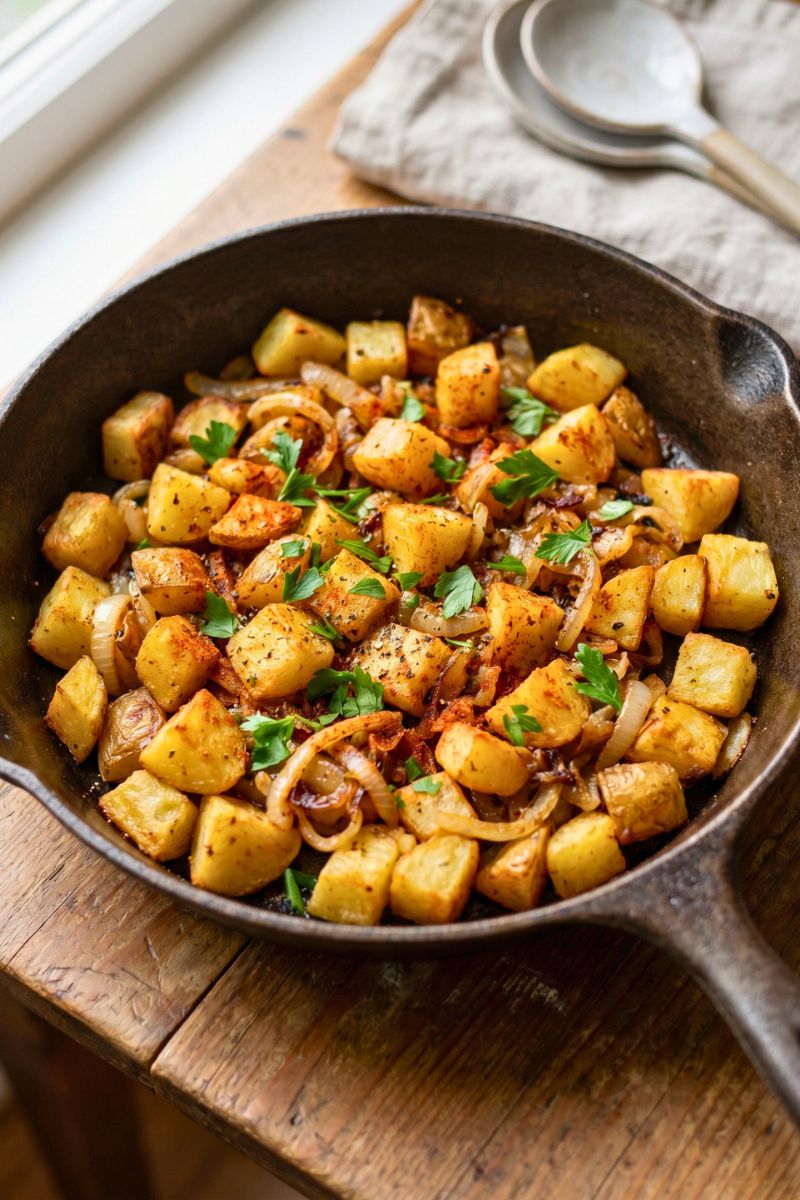 Fried Potatoes With Onions Recipe