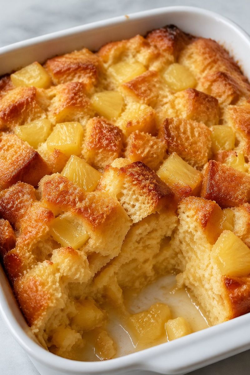 Pineapple Bread Casserole Recipe