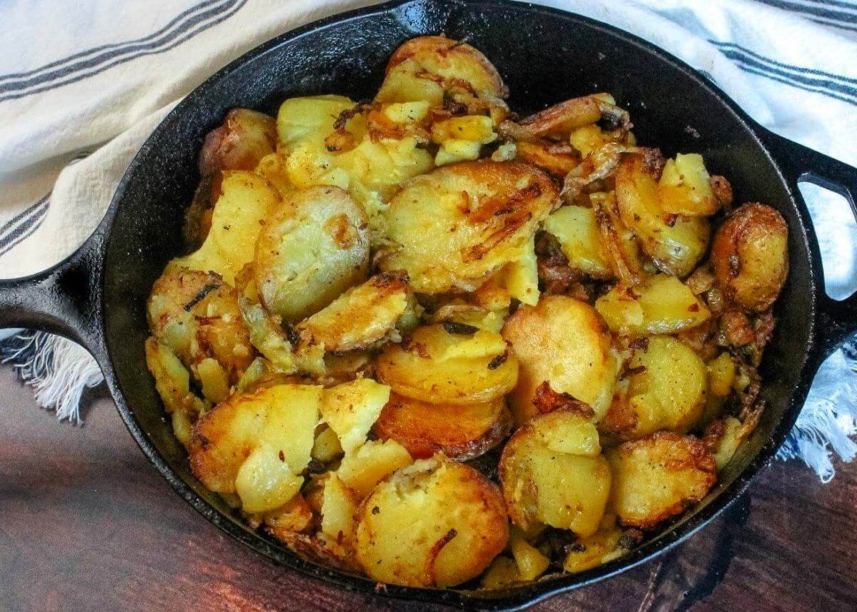 Fried Potatoes With Onions Recipe