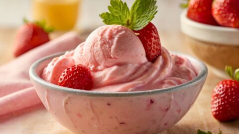 Ninja Creami Strawberry Frozen Yogurt Recipe