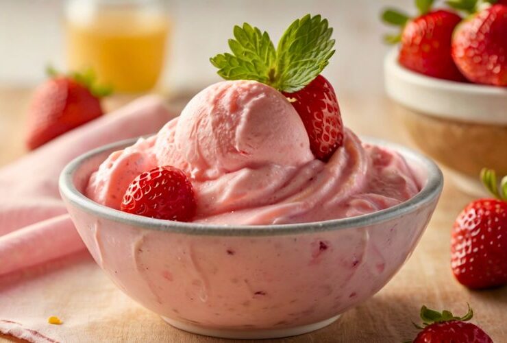 Ninja Creami Strawberry Frozen Yogurt Recipe