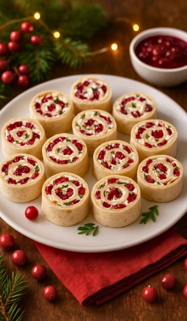 Christmas Cranberry Roll-Ups Recipe