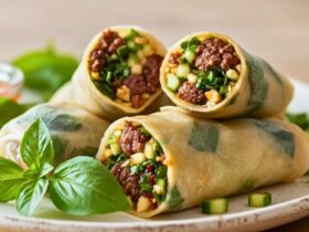 20 Minute Thai Basil Beef Rolls Recipe