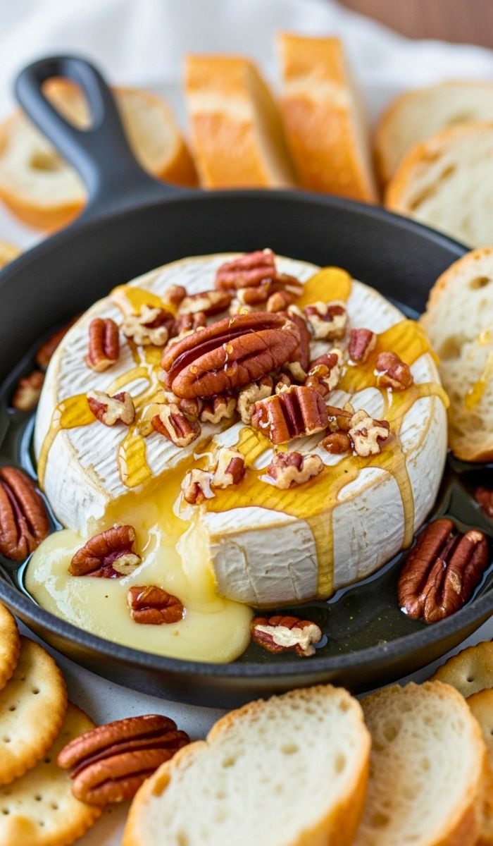Baked Brie with Honey and Pecans Recipe