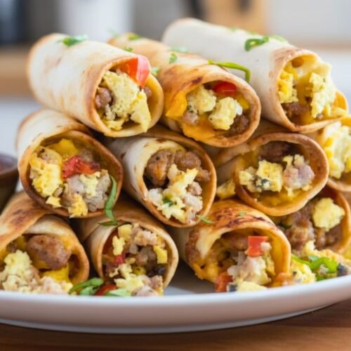 Breakfast Sausage and Egg Taquitos Recipe