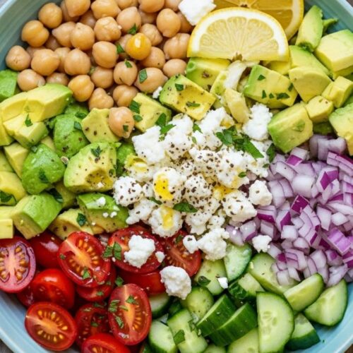 Chickpea Feta Avocado Salad Recipe