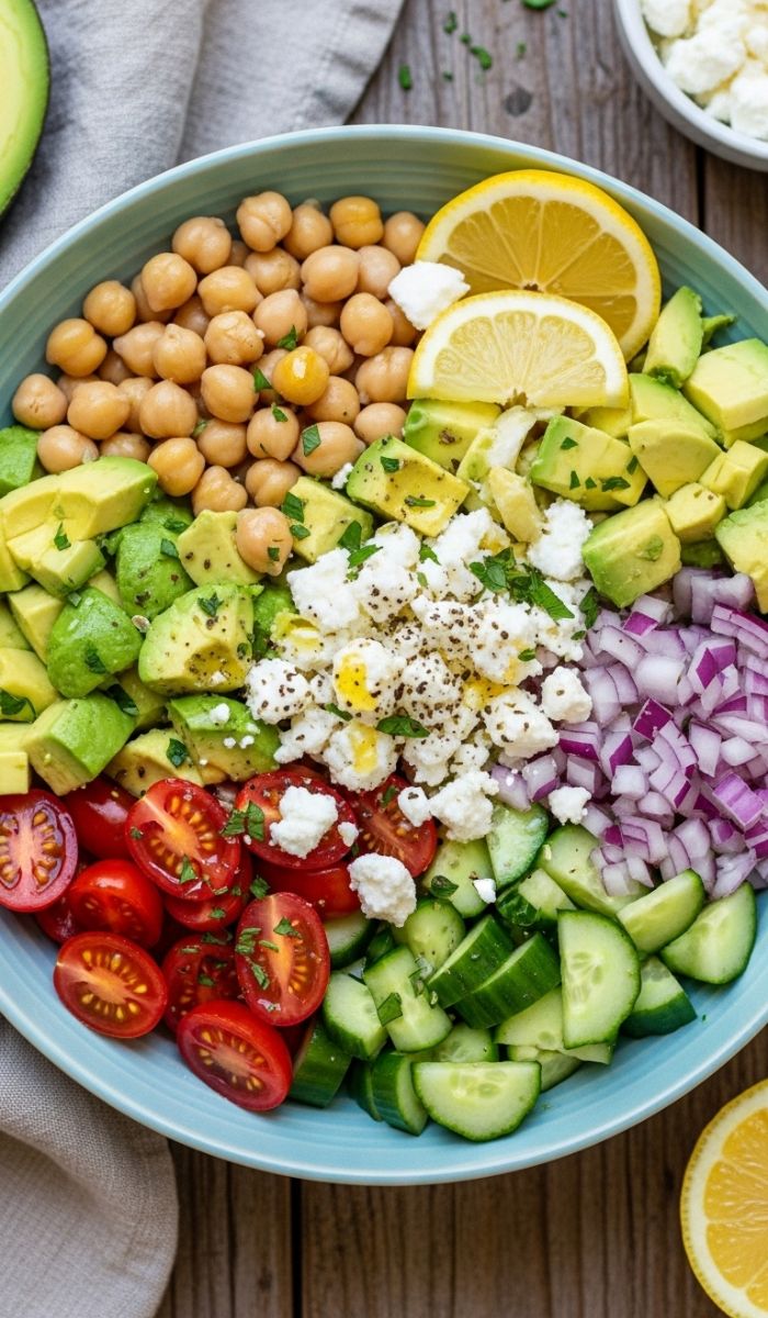 Chickpea Feta Avocado Salad Recipe