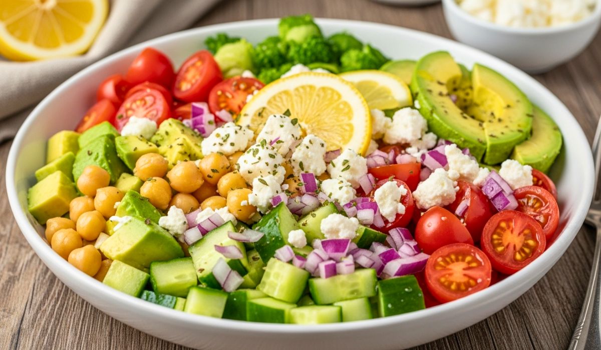 Chickpea Feta Avocado Salad Recipe