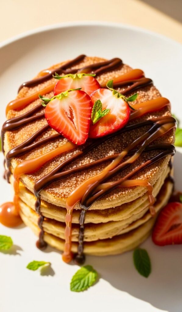 Churro Inspired Pancakes Recipe