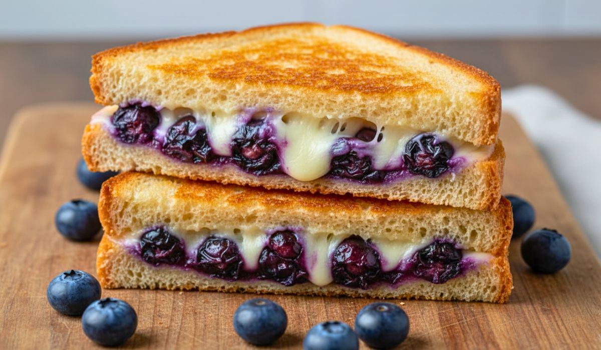 Crispy Blueberry Grilled Cheese Recipe