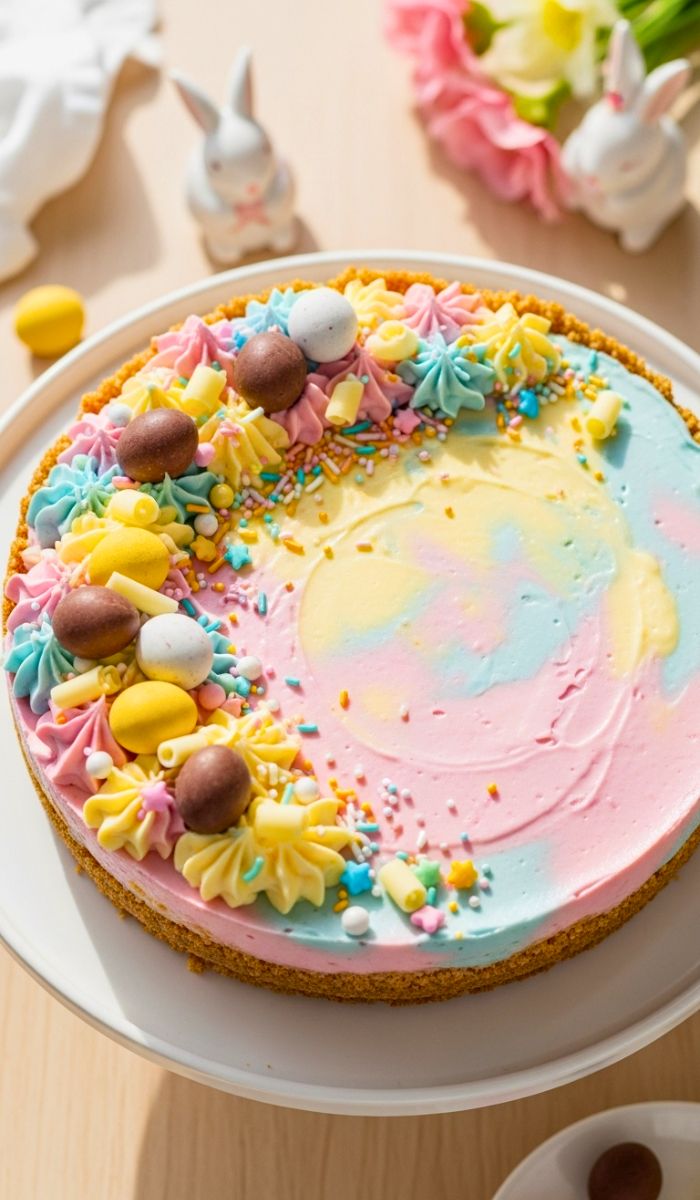 Easy Easter No-Bake Cheesecake