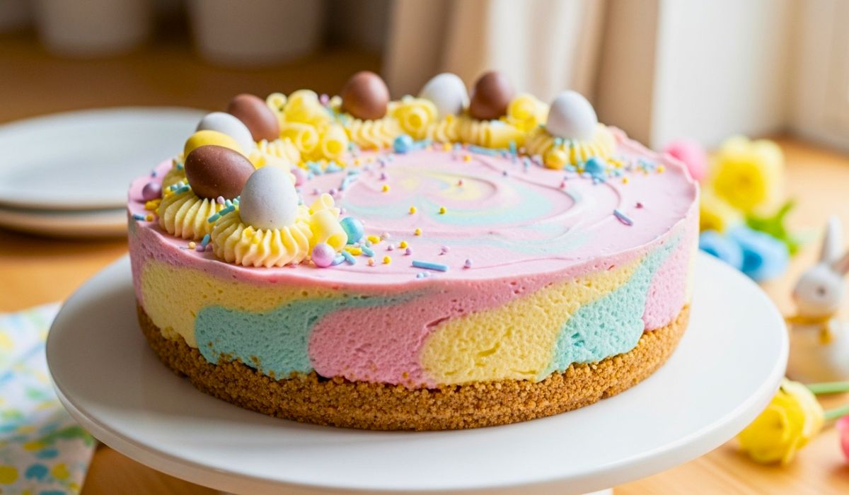 Easy Easter No-Bake Cheesecake
