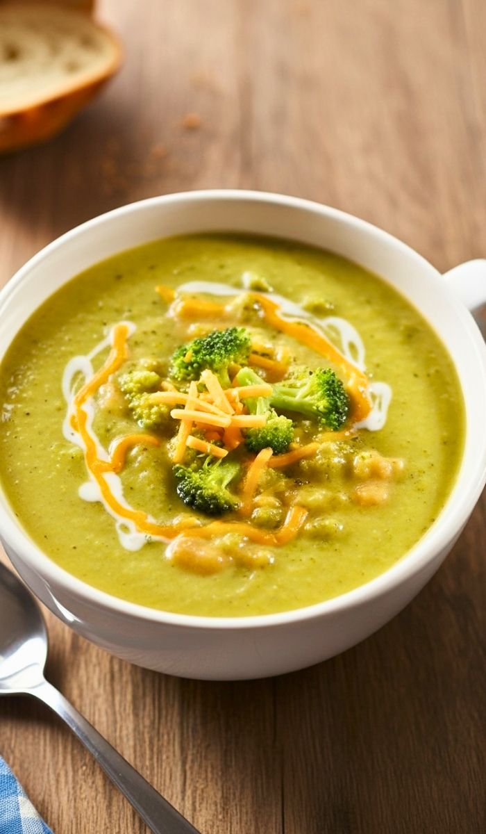 High Protein Broccoli Cheddar Soup Recipe