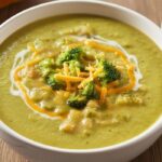 High Protein Broccoli Cheddar Soup Recipe