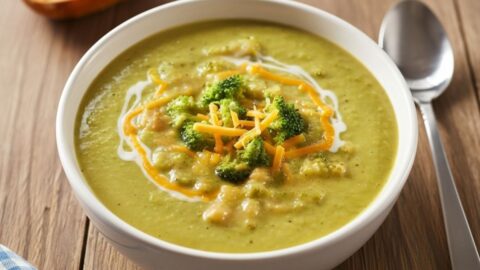 High Protein Broccoli Cheddar Soup Recipe
