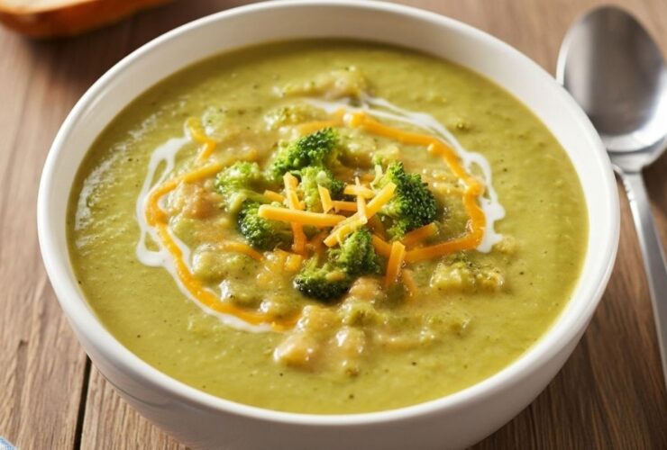 High Protein Broccoli Cheddar Soup Recipe