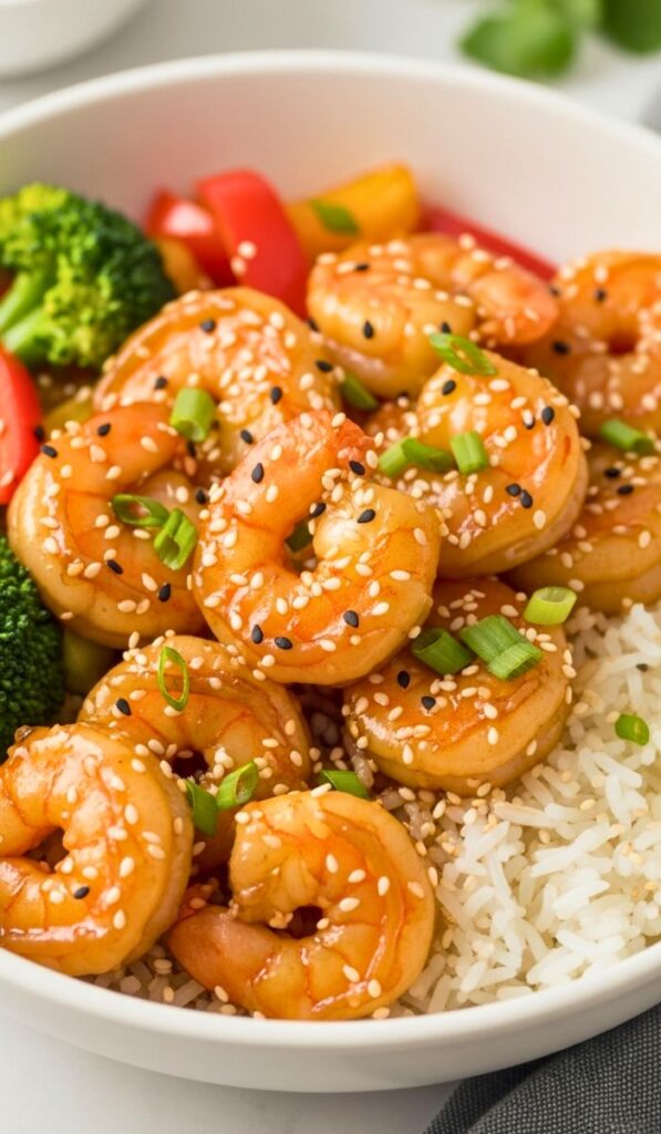 Honey Garlic Shrimp Bowls Recipe