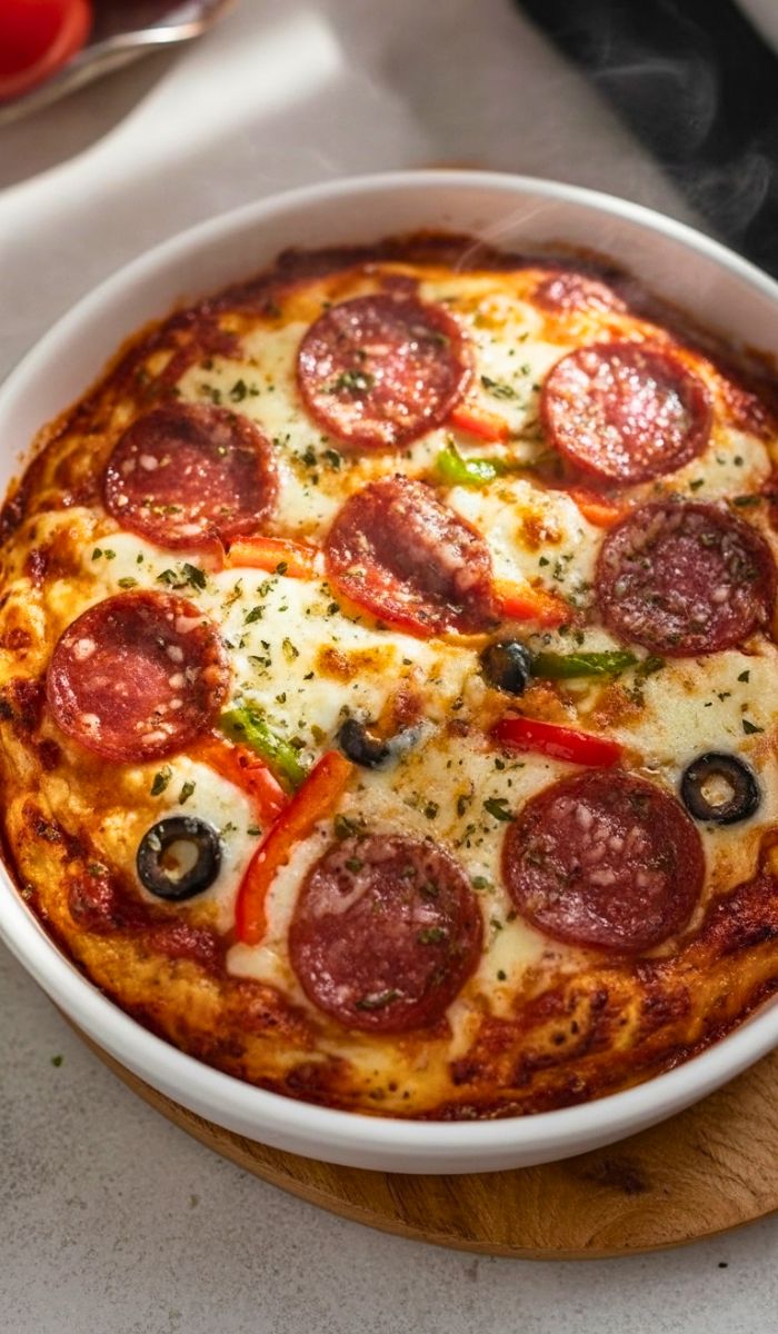 Pizza Style Cottage Cheese Bake Recipe