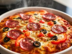 Pizza Style Cottage Cheese Bake Recipe