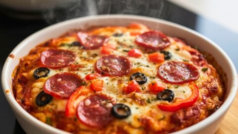 Pizza Style Cottage Cheese Bake Recipe