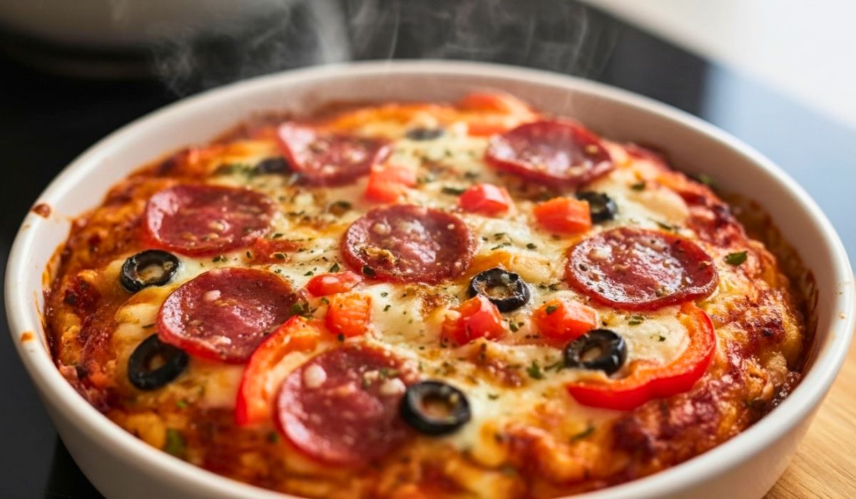 Pizza Style Cottage Cheese Bake Recipe