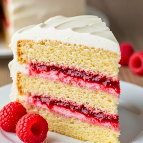 Raspberry Layer Cake with Swiss Meringue Buttercream Recipe