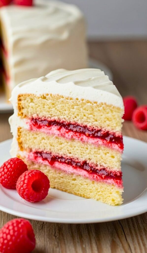 Raspberry Layer Cake with Swiss Meringue Buttercream Recipe
