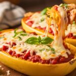Spaghetti Squash Lasagna Boats