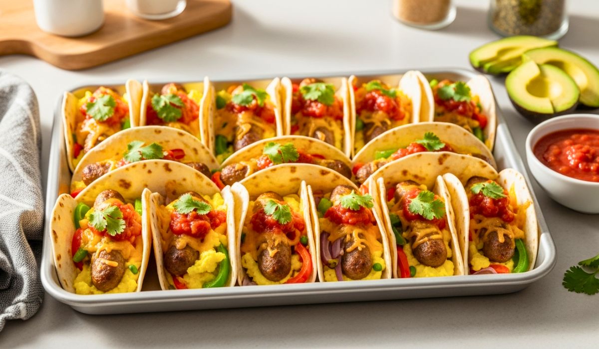 Tasty Baked Breakfast Tacos Recipe