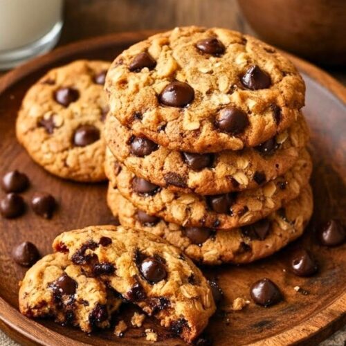 4 Ingredient Chewy Chocolate Oat Cookies Recipe