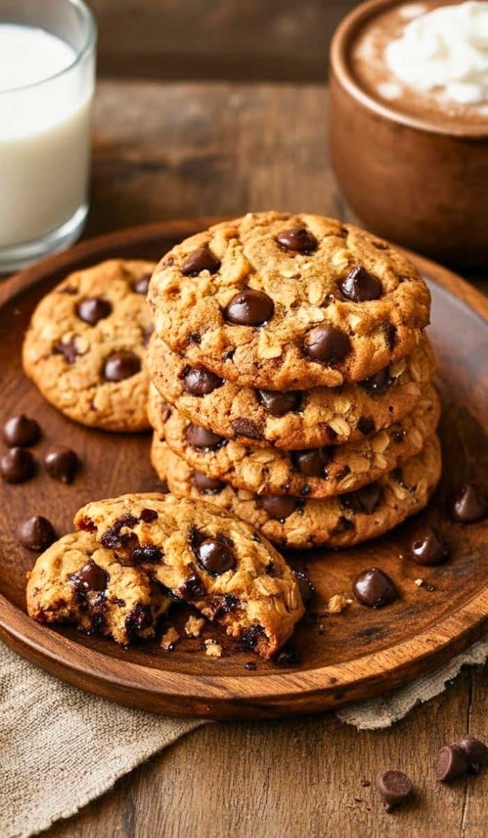 4 Ingredient Chewy Chocolate Oat Cookies Recipe