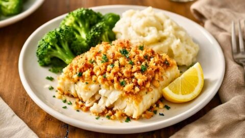 Baked Cod with Ritz Cracker Topping Recipe