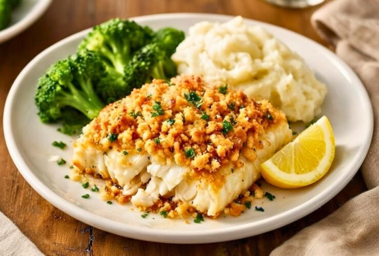 Baked Cod with Ritz Cracker Topping Recipe