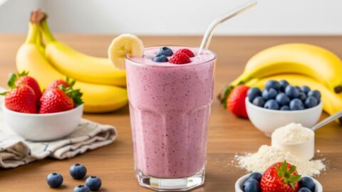 Banana Berry Protein Smoothie Recipe