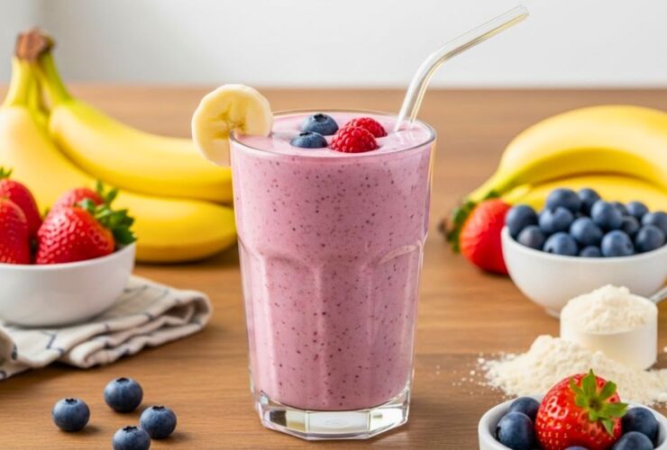 Banana Berry Protein Smoothie Recipe