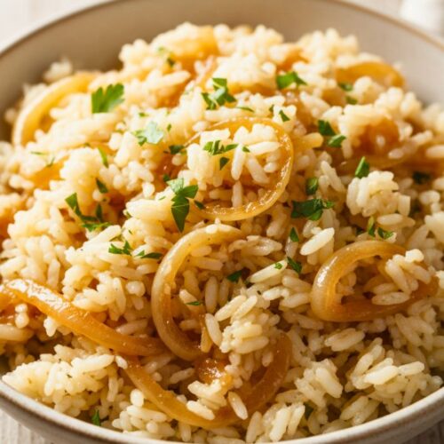 Buttery French Onion Rice Recipe