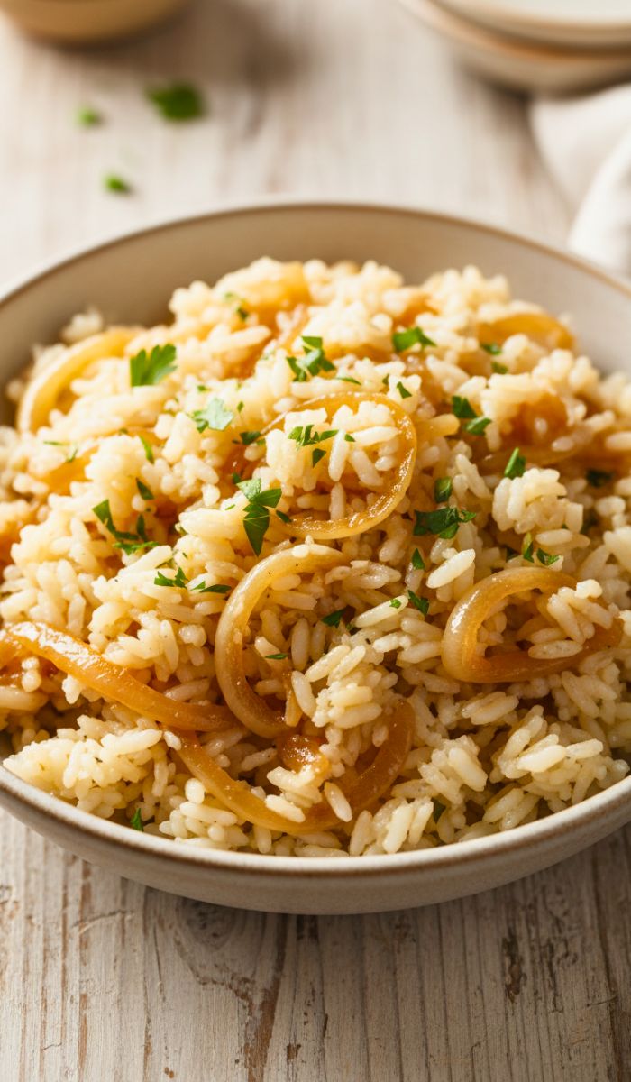 Buttery French Onion Rice Recipe