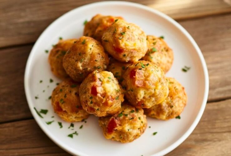 Cheesy Rotel Sausage Balls Recipe
