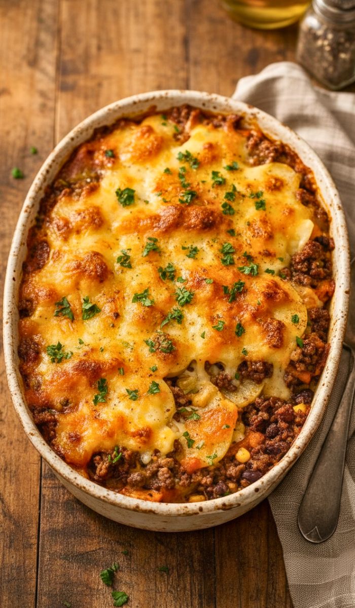 Cowboy Beef Potato Casserole Recipe