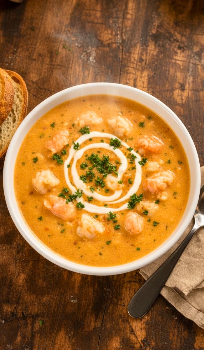 Creamy Crab and Shrimp Seafood Bisque Recipe