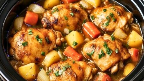 Crockpot Chicken Thigh Pot Roast Recipe